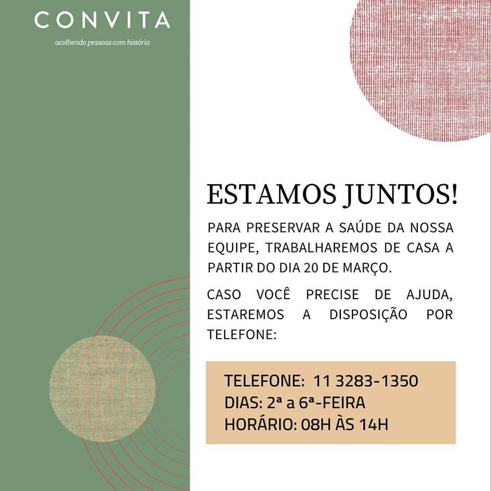 Estamos Juntos! Para preservar a saúde da nossa equipe, trabalharemos de casa a partir do dia...