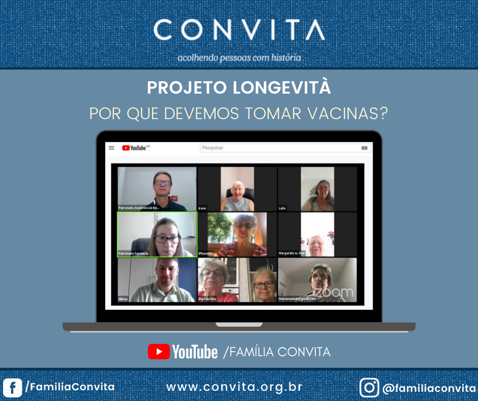 O Convita iniciou o Projeto Longevità com um bate papo especial com o geriatra Dr. Milton Crenitte sobre a importância da vacina de covid-19.