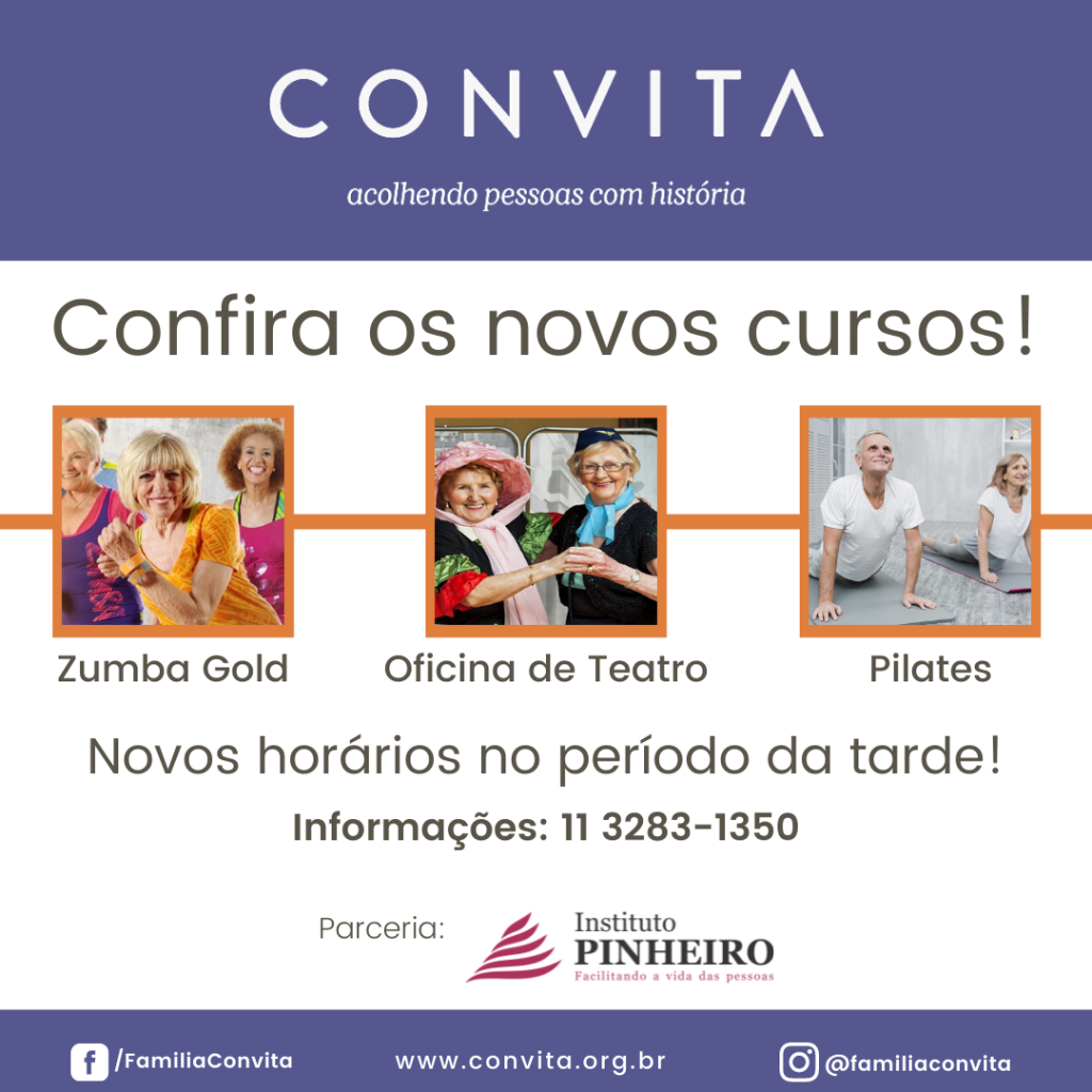 A partir de julho de 2022, o Convita ampliará seu horário de atendimento e contará com uma nova programação de atividades para o período da tarde!