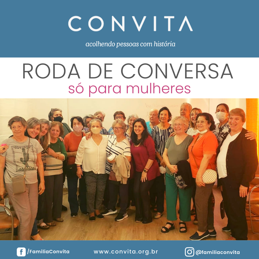 No mês de julho aconteceu a primeira roda de conversa exclusiva para mulheres idosas com um bate papo sobre sexualidade e autoconhecimento.
