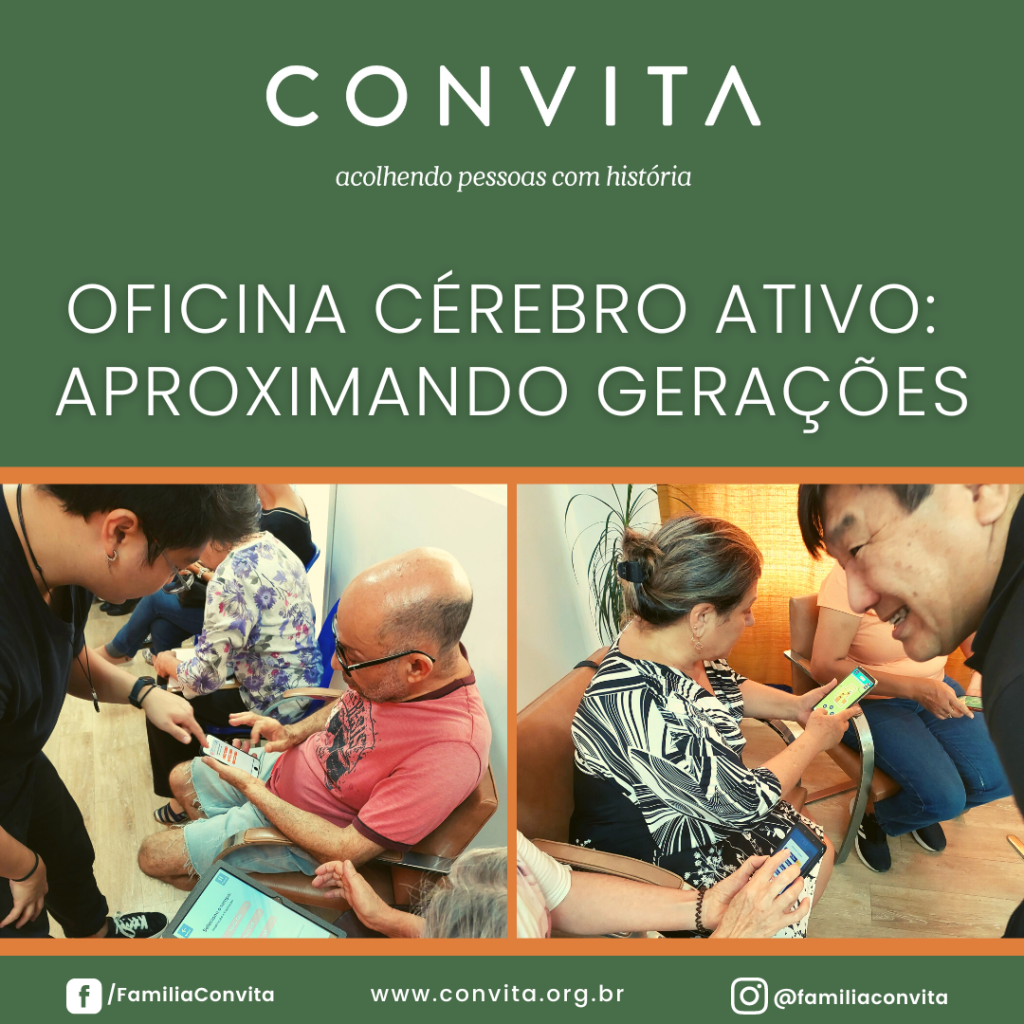 Em parceria com o Instituto Gera e IS Game, o Convita está oferecendo uma oficina de game com foco na estimulação cognitiva das pessoas idosas.