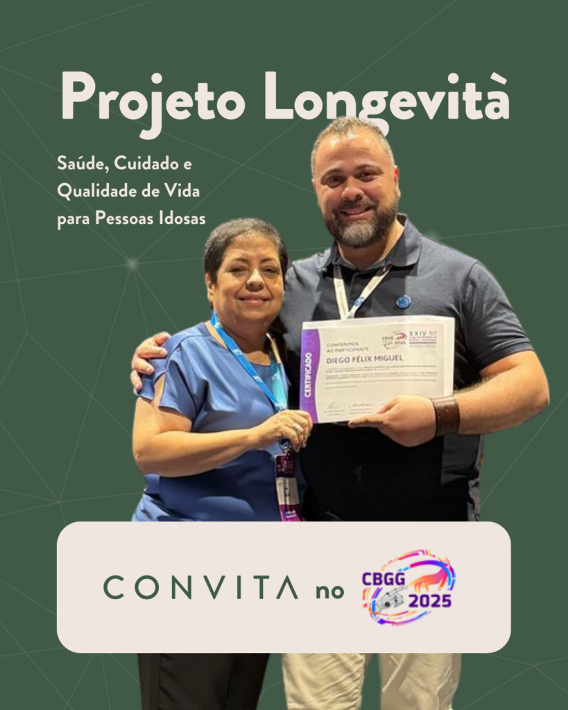Projeto Longevità é reconhecido como experiência exitosa em gerontologia no Congresso Brasileiro de Geriatria e Gerontologia realizado em abril pela Sociedade Brasileira de Geriatria e Gerontologia.